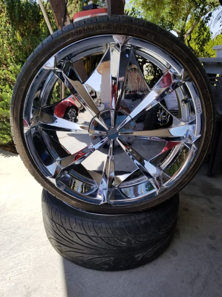 Rims and tires 22inch 5 lug universal greed rims for (car & truck)