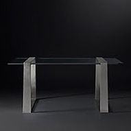 Restoration Hardware Lucida Desk - Pewter Finish 