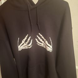 Large Black Skeleton Hoodie 