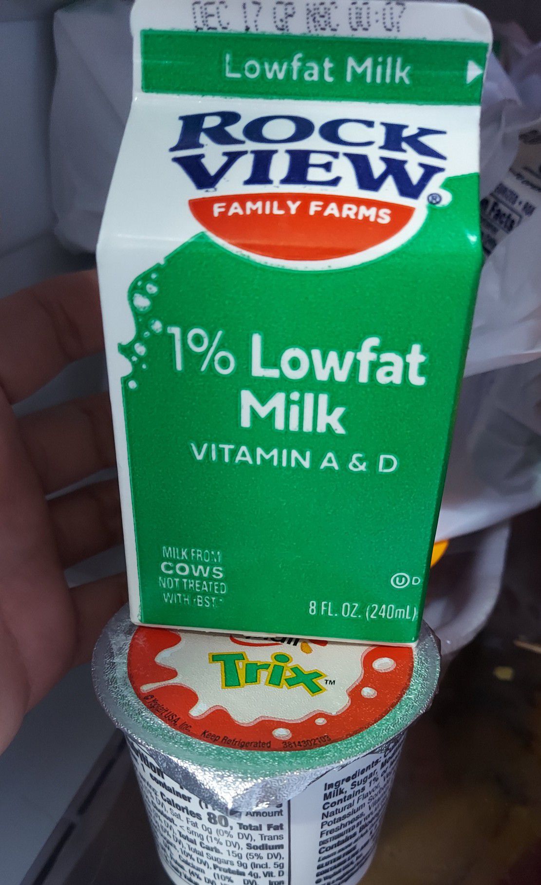 Free cow milk, yogurt and eggs
