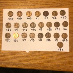 Wheat Pennies 1940’s Lot