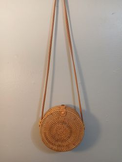 Round Wicker Purse 