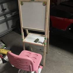 Kids Erase Board & Adjustable Chair
