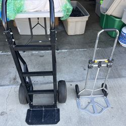 (1) Truck Dolly and (1) small folding dolly