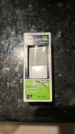 Leviton 15 Amp, 120/277 Volt, Decora Rocker Single-Pole AC 1 Pack, White