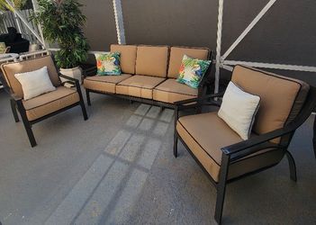 La-Z-Boy Outdoor Aluminum Patio Set Furniture-3 Piece 