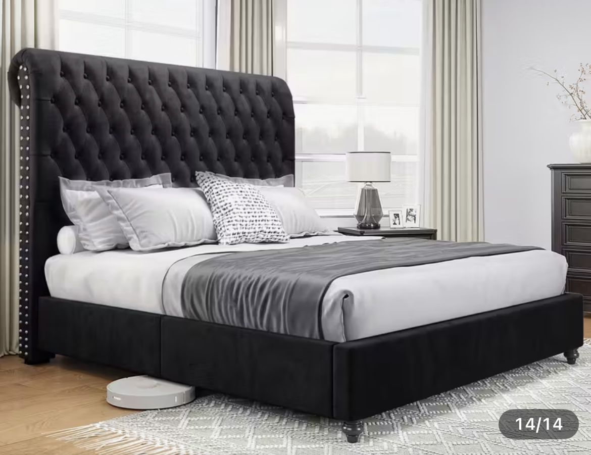 King Size Bed Frame With Headboard