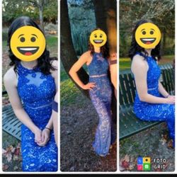 Long Blue Dress