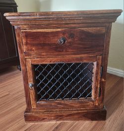 Solid Wood End Side Table
