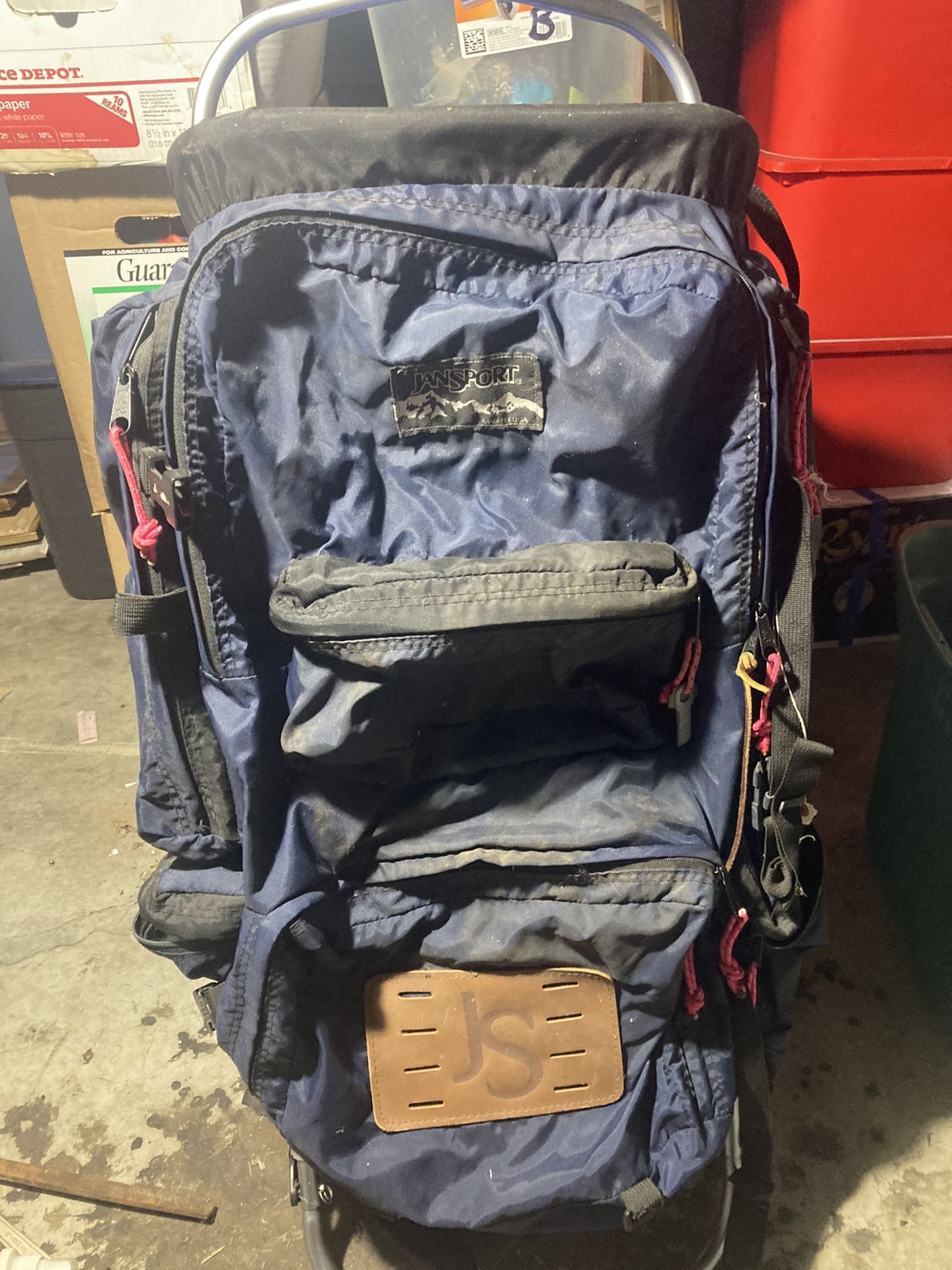 Several External Frame Packs