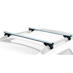 CargoLoc 2-Piece 52" Aluminum Roof Top Cross Bar Set – Fits Maximum 46” Span Across Existing Raised Side Rails with Gap – Features Keyed Locking Mecha