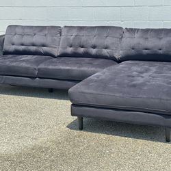 Modern Light Grey Left Side Sectional Delivery Available 🚚