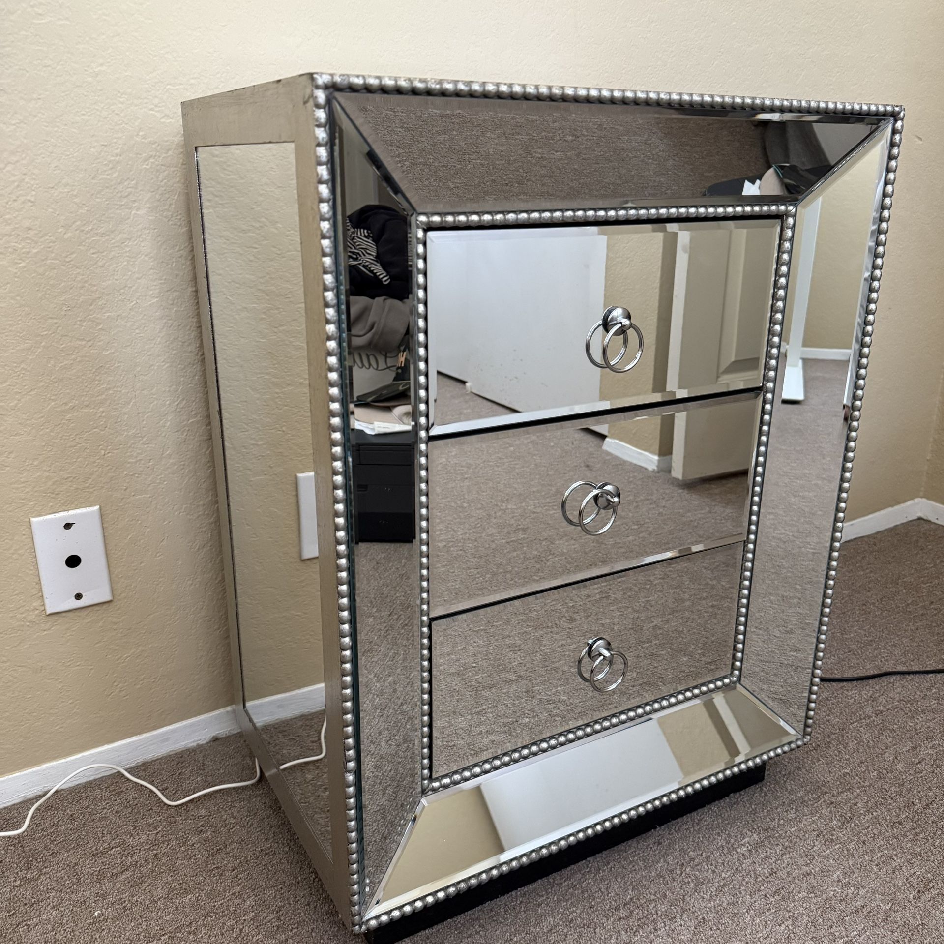 Mirrored Nightstand