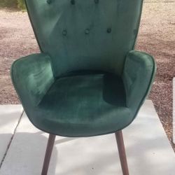 Emerald Green Velvet Wingback Accent Chair $75