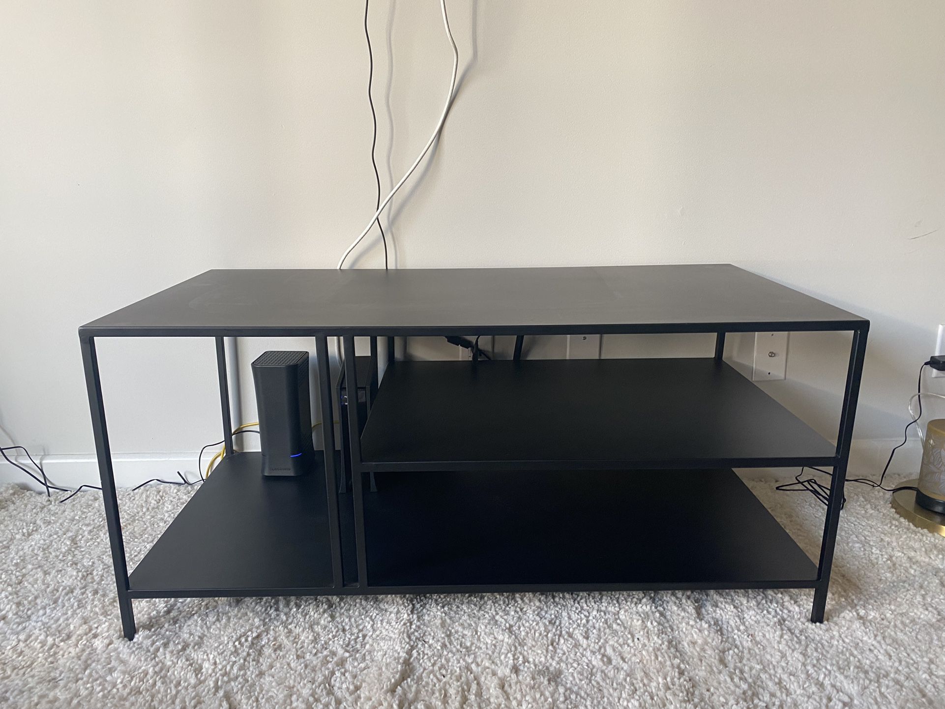 Black Metal Coffee Table/Entertainment Stand