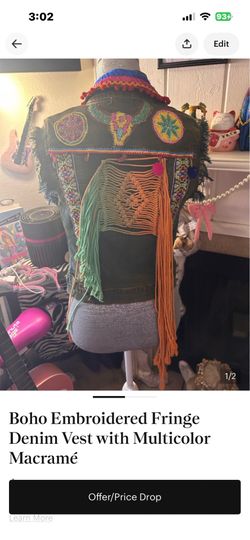 Handcrafted boho vest