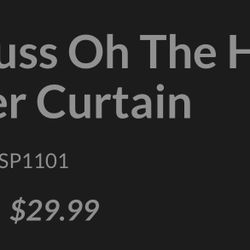 Sourpuss Oh The Horror Shower Curtain