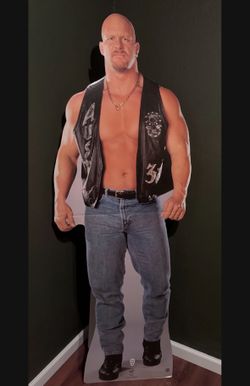 life size stone cold steve austin cutout
