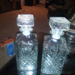 Pair Of Glass Whiskey Decanter for Bourbon, Scotch & Liquor 750ml #3


