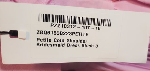 NWT  Petite Cold Shoulder Bridesmaid Dress-4 Thumbnail