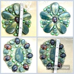 Lot Of 2 Vintage Green Appliqués 