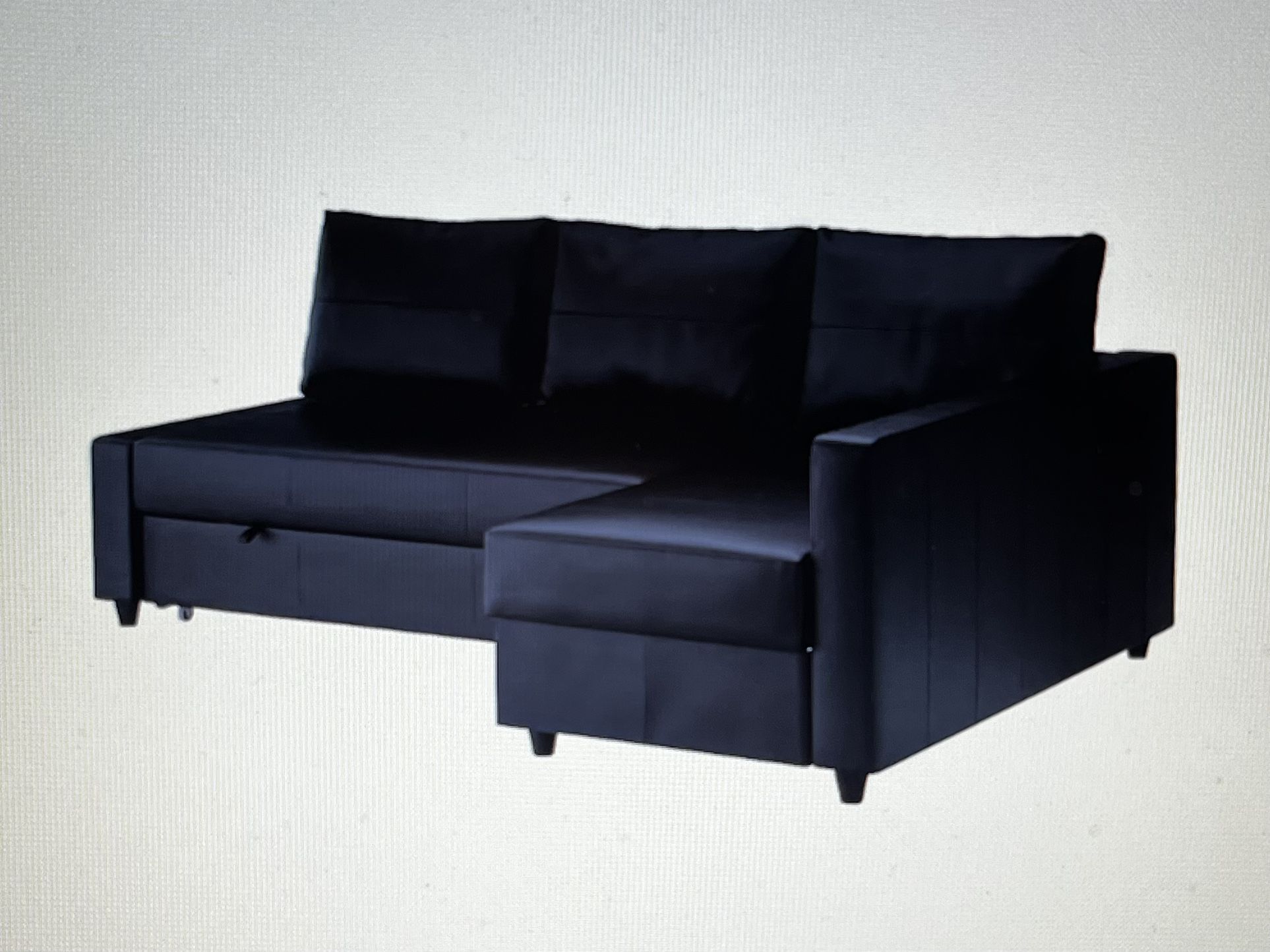 Sleeper Sofa (Black, Leather) “IKEA - FRIHETEN”