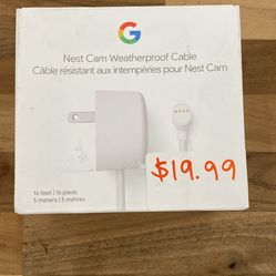 Google nest cam weatherproof cable 16 feet