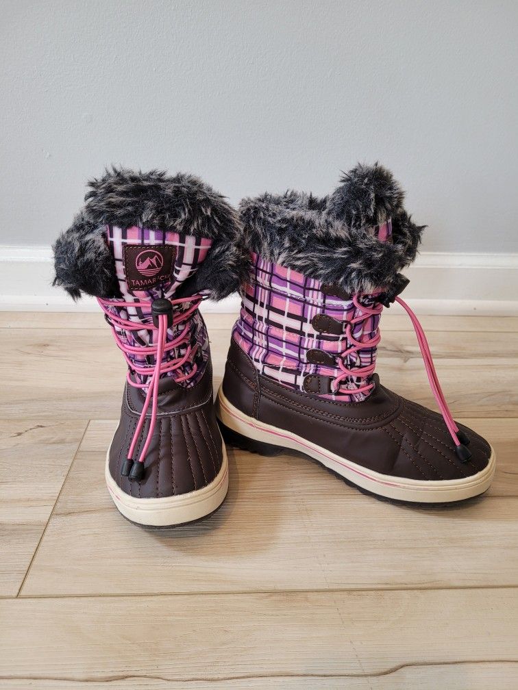 Girls Tamarack Plaid Winter Boots Youth Size 2