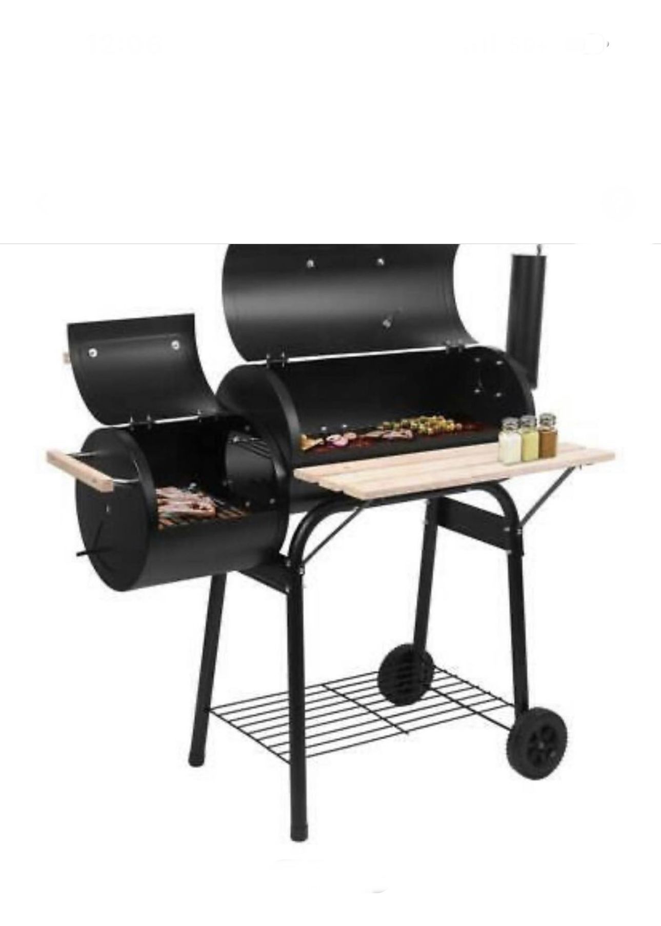 New Outdoor BBQ Grill  Charcoal Patio Meat Cooker Smoker