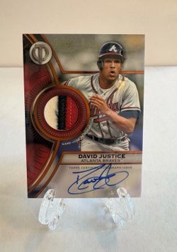 2025 Topps Tribute - David Justice #TTTA-DJ Orange Auto Relic /25 🔥Rare🔥