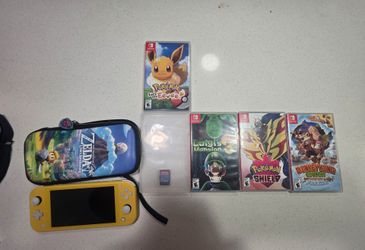 Switch lite & games for sale