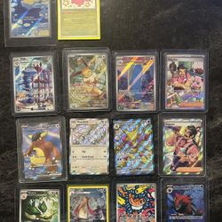 Pokemon Card Collection Lot of 14 Cards NM all Gradable IR's, SIR's, Shiny's ✨
