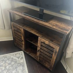 Rustic TV Console Bookshelf 