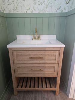30" Bathroom Vanity with Stone Countertop