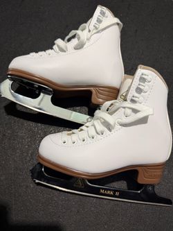 Jackson Ultima Excel Girls White Figure Skates (Size 12)