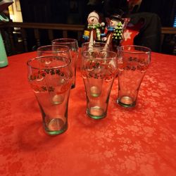 Christmas Coca-Cola Glasses .. Set Of 6