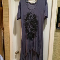 Indigo Thread Co. Blue T-Shirt Tunic  Size Medium 