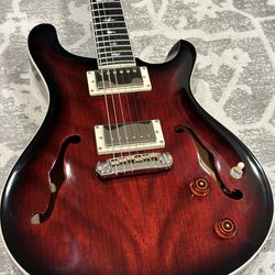 FS/FT Near Mint PRS SE Hollowbody Standard Fire Red Burst Mahogany Electric Guitar & Hardshell Case