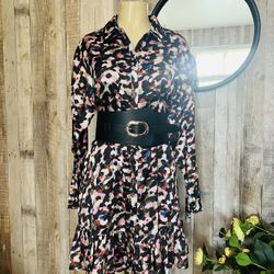 pretty animal print dress includes belt