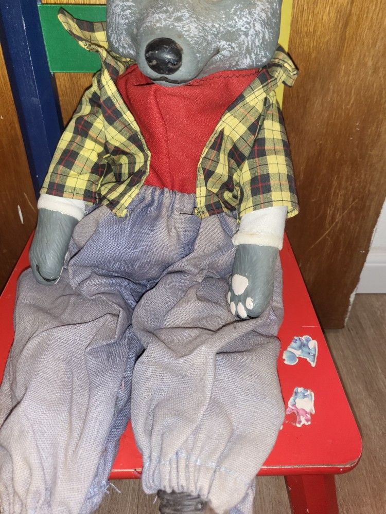 wolf porcelain doll vintage