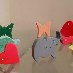 Handmade Art That Can Be Placed On A Table Or Strung Up Wiht Rope