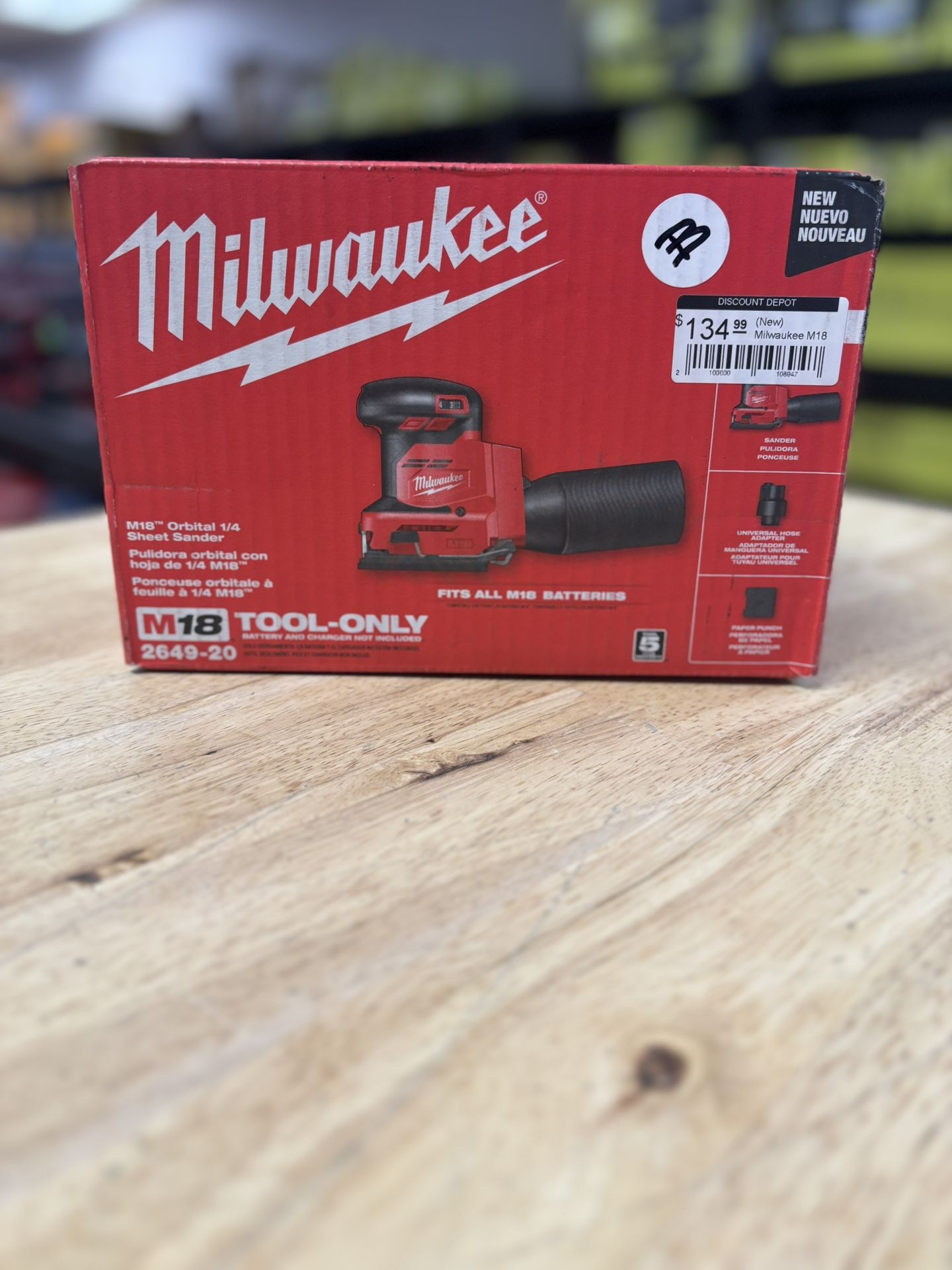 M18 18V Lithium-Ion Cordless 1/4 in. Sheet Sander (Tool-Only)