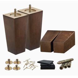 Wood Furniture Legs, 4 Pcs, 6”