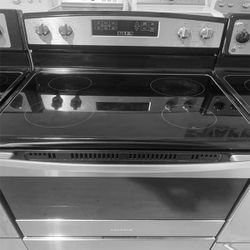 Amana glasstop stove stainless 