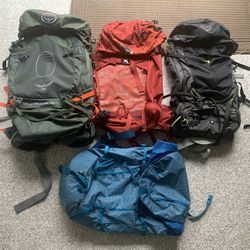 Backpacking Hiking And Climbing Packs. Osprey And Patagonia  