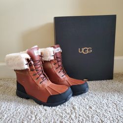 UGG Men's Butte Worchester Leather Waterproof Boots 10.5