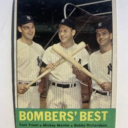 1963 Topps Bombers Best Mickey Mantle card 173