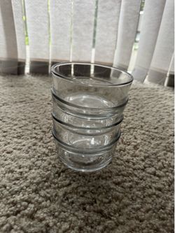 5 Clear Glass Pyrex Mixing Bowls