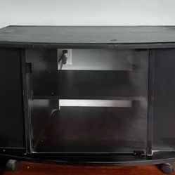 Black TV stand