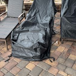 Lounge Chaise Covers. Two of them. 